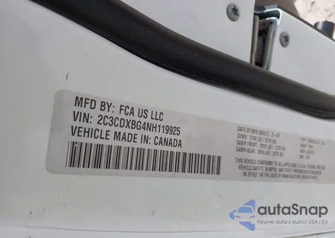 2022 Dodge Charger Sxt Rwd z USA, uszkodzony, nr VIN 2C3CDXBG4NH119925